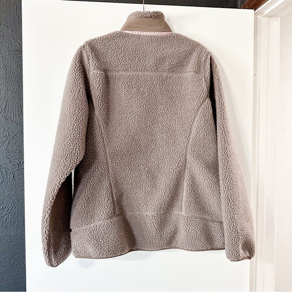 Patagonia Retro X Jacket Classic Furry Taupe Tan Pink Size XL - Picture 8 of 14